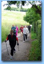 [Foto einer Nordic-Walking-Gruppe in Aktion]