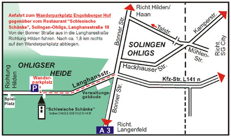 Nordic Walking Solingen - Anfahrt
